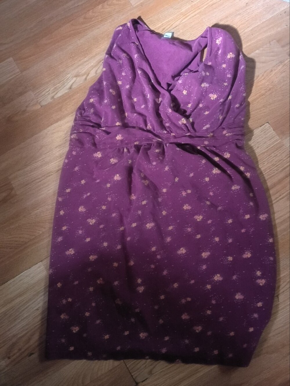 Old Navy One-Shoulder Purple Floral Wrap Dress